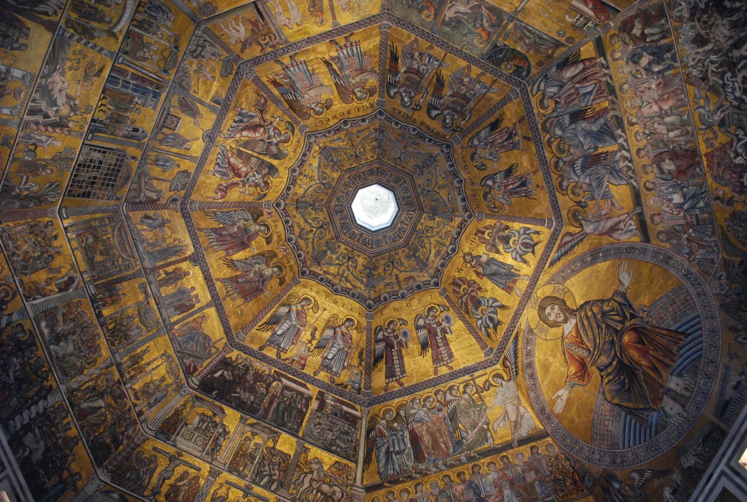 Christ the Judge in the Florence Baptistery mosaics; a full immersion into the Middle Ages